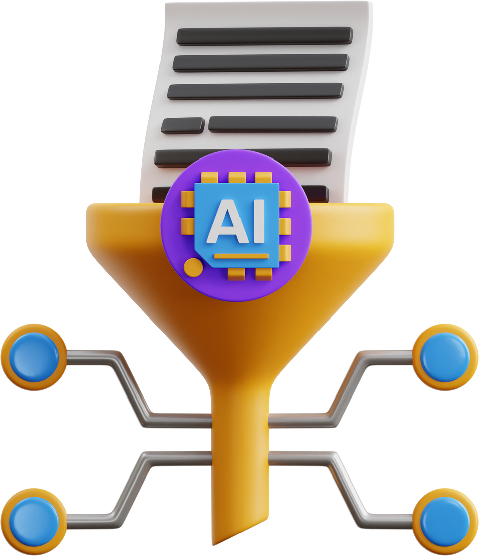 3D Artificial Intelligence Filter Illustration