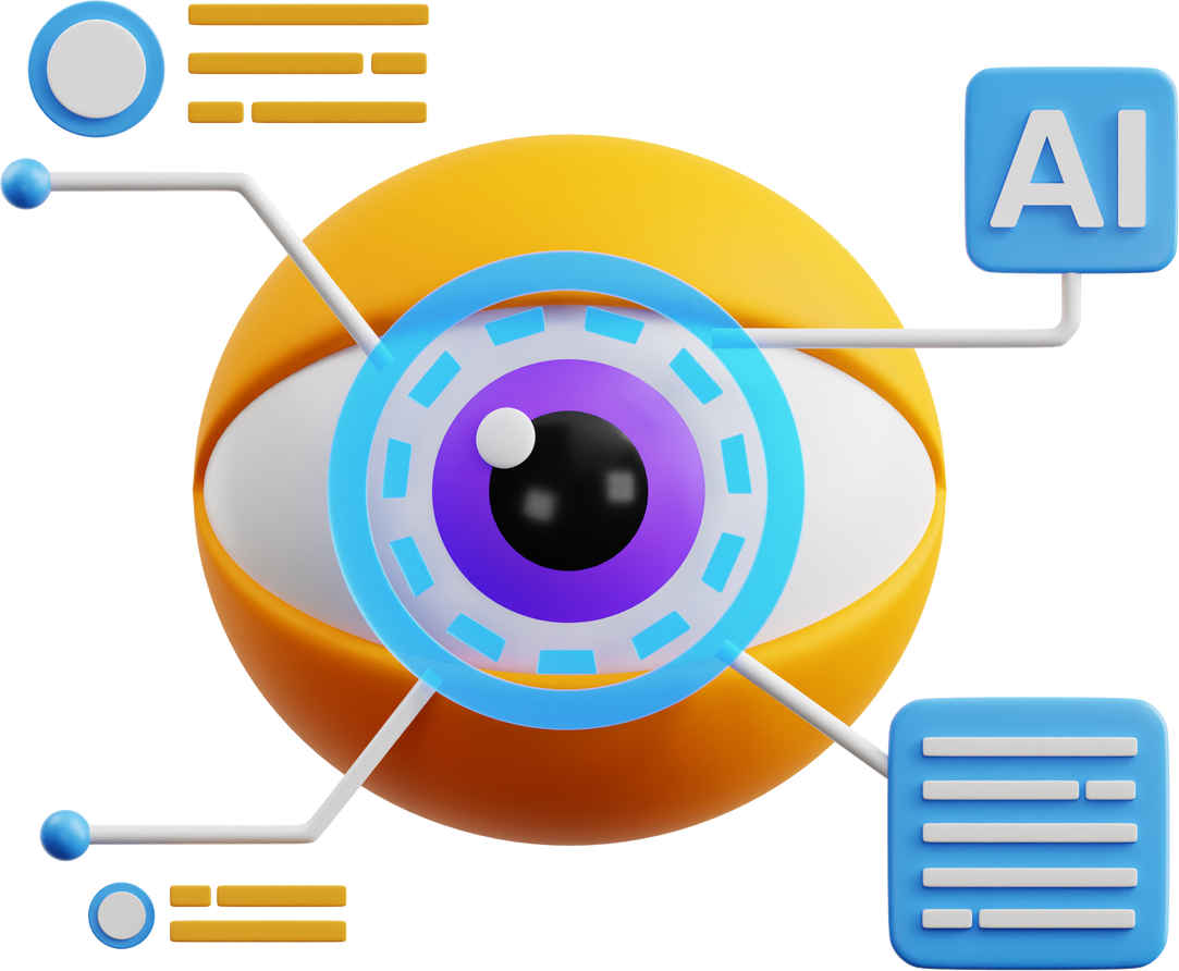 3D Biometric Eye Artificial Intelligence Illustration
