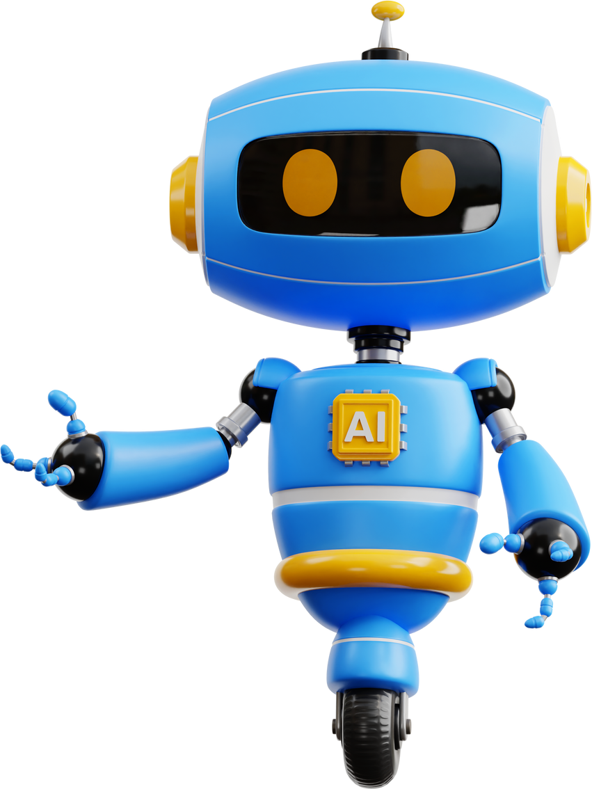 3D Artificial Intelligence Robot Illustration