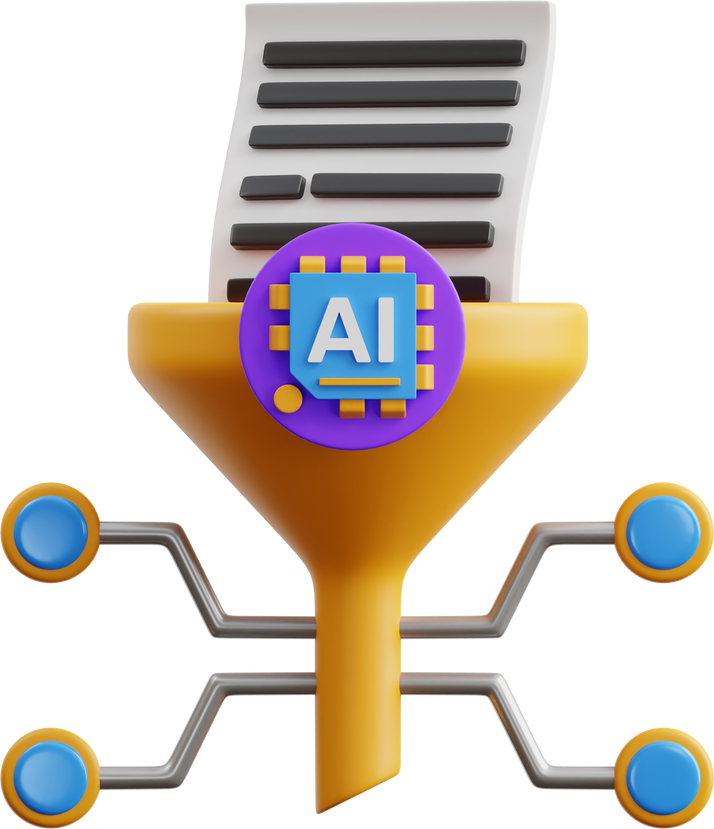 3D Artificial Intelligence Filter Illustration